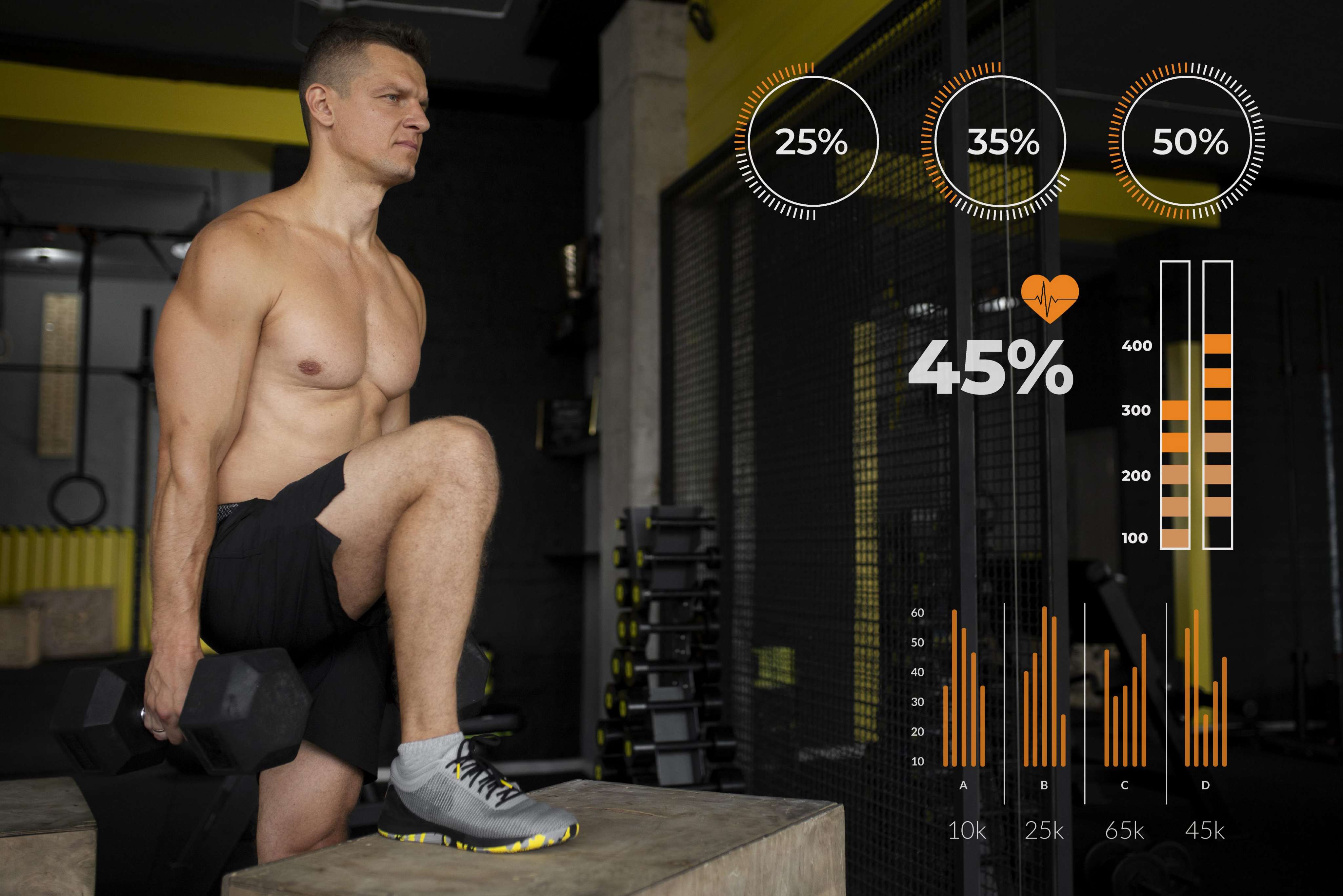 Person exercising at gym