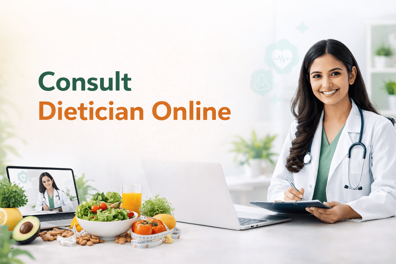 Consult Dietician Online to Manage Diabetes, Cholesterol, and Blood Pressure