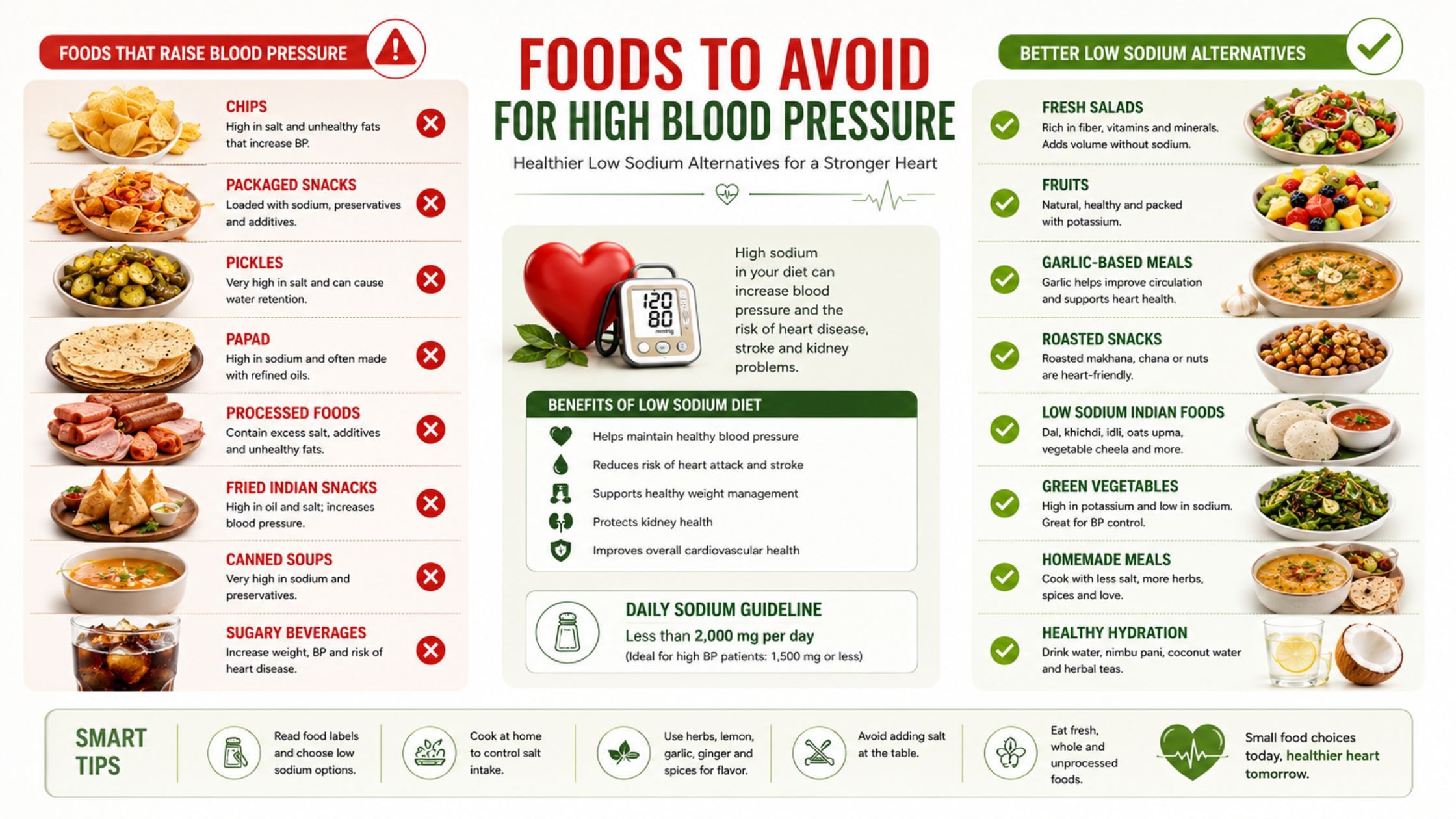 foods to avoid for high blood pressure infographic