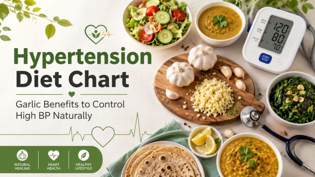 hypertension diet chart with garlic benefits