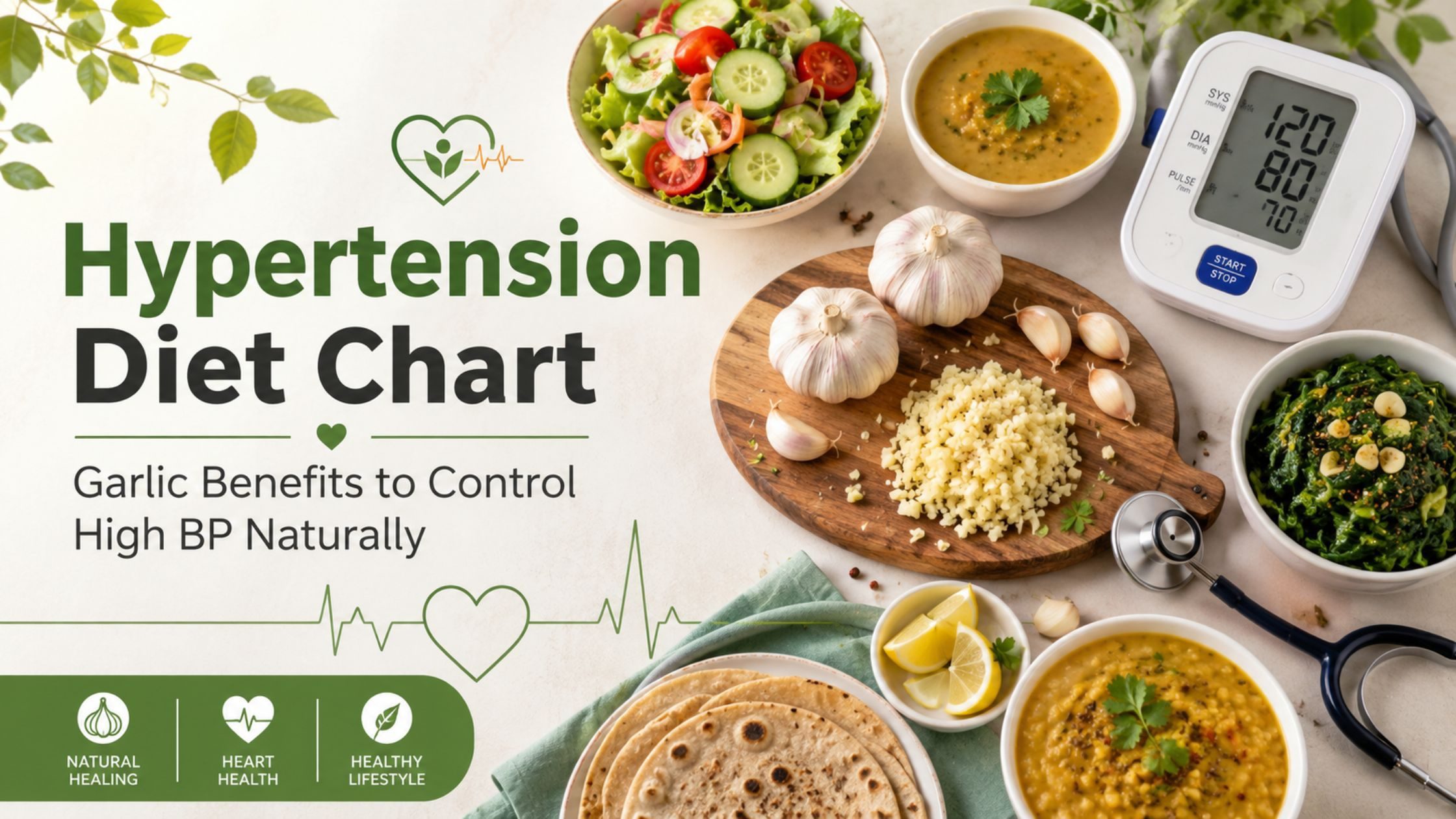 hypertension diet chart with garlic benefits
