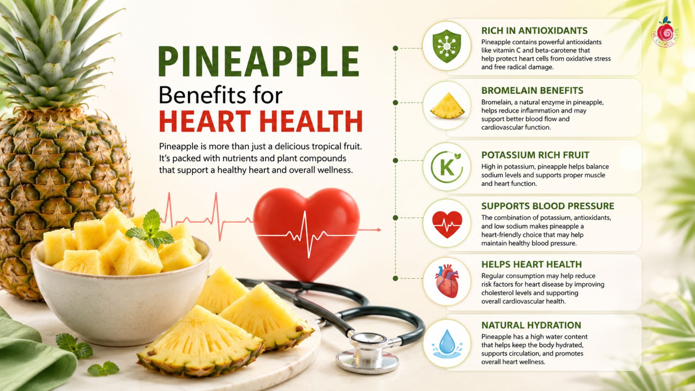 pineapple benefits for heart health and blood pressure