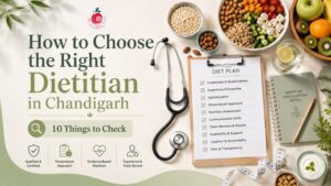 10 Things to Check blog banner with healthy foods and nutrition planner