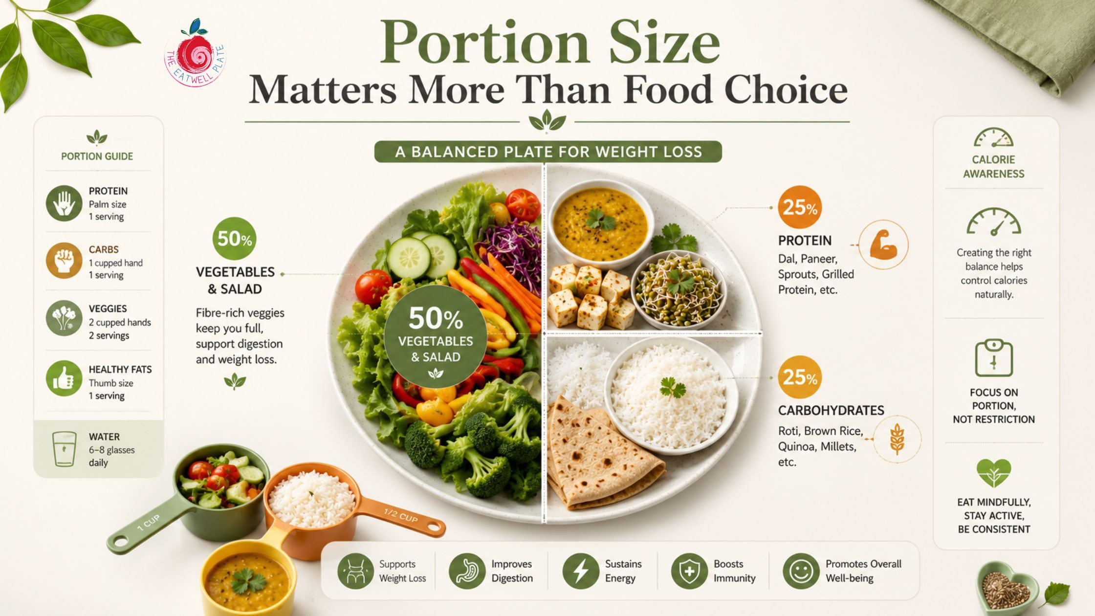 Portion control guide for healthy weight loss