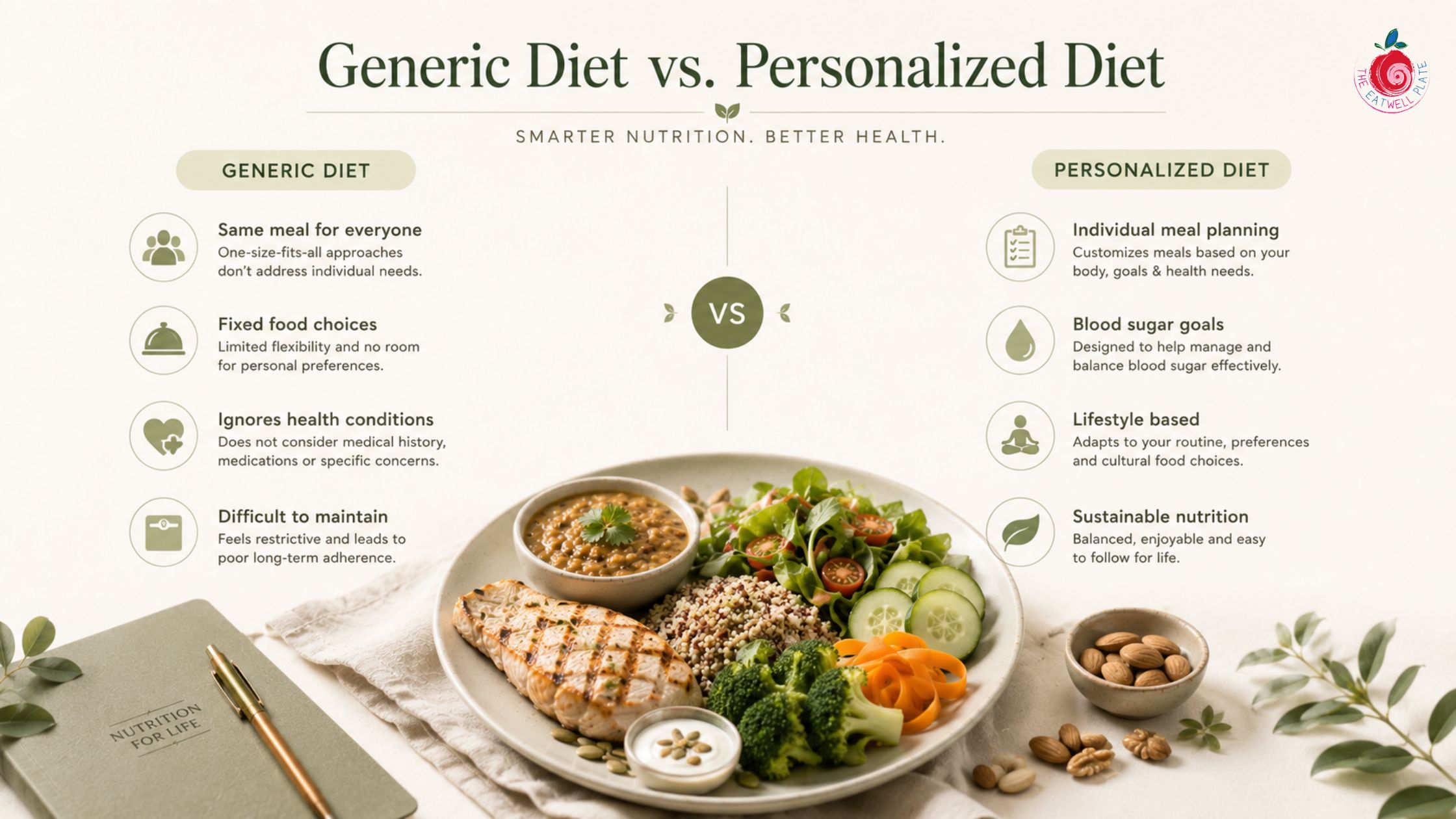Generic vs personalized diet chart for better diabetes management
