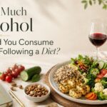 Healthy Indian meal with alcohol while following a weight loss diet