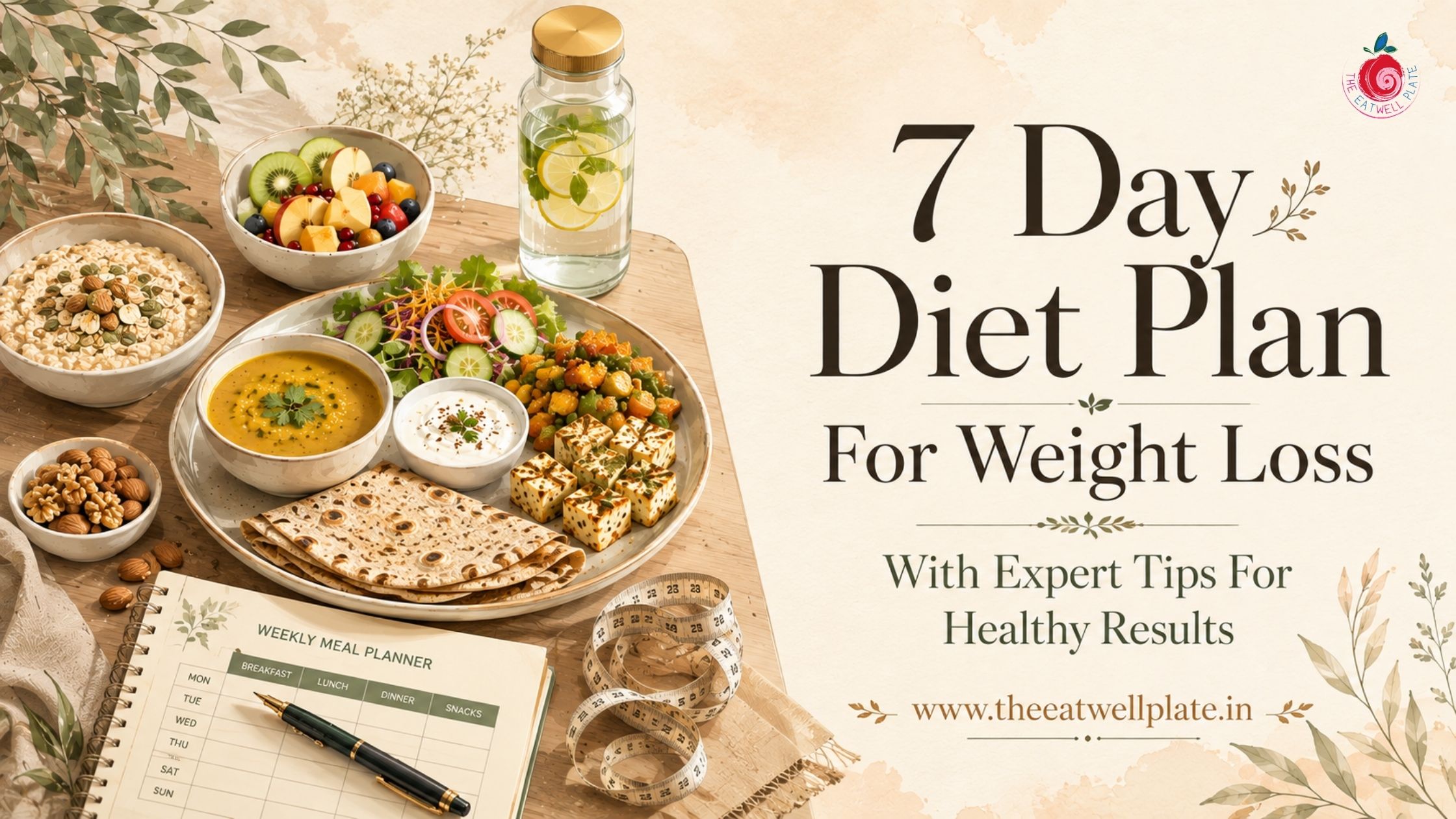 7 day diet plan for weight loss with healthy Indian foods