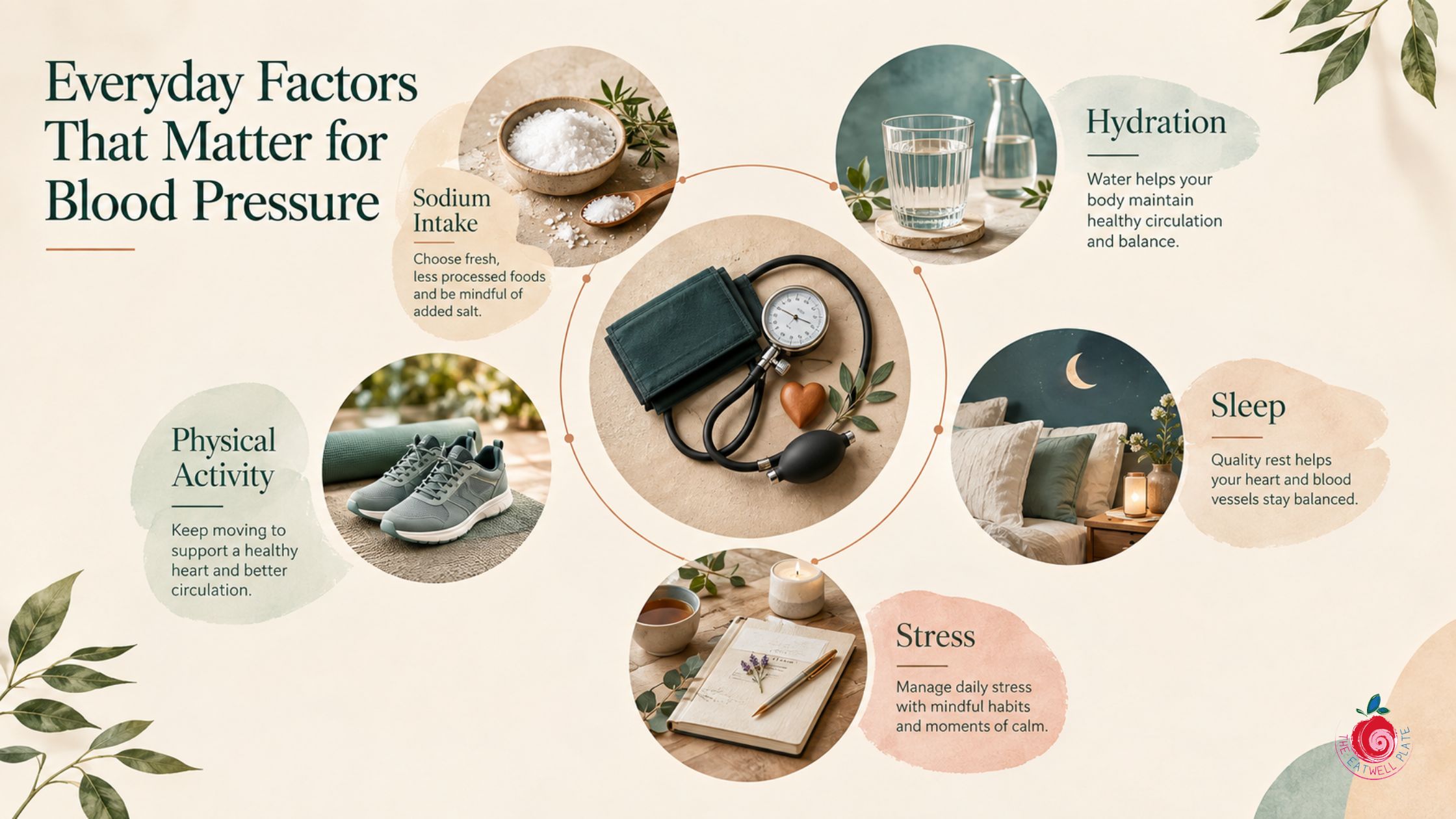 Blood pressure management factors in a heart healthy diet