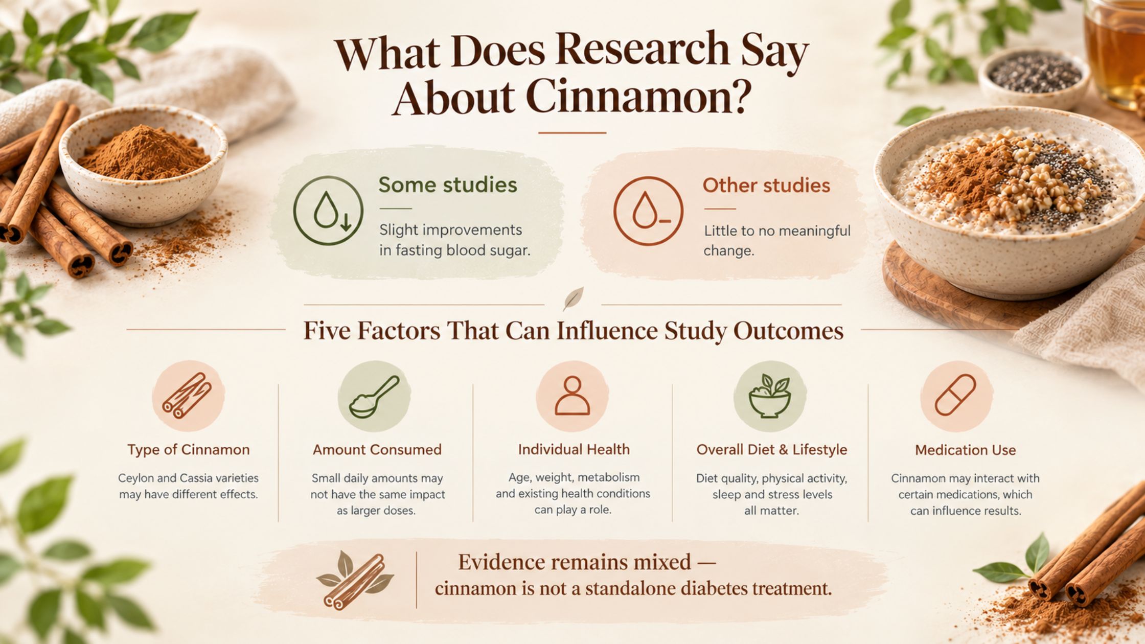 Research findings on cinnamon and blood sugar management
