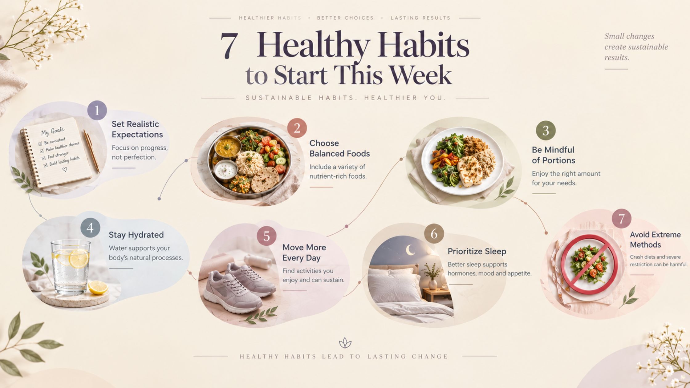 Seven healthy habits for weight loss without crash dieting