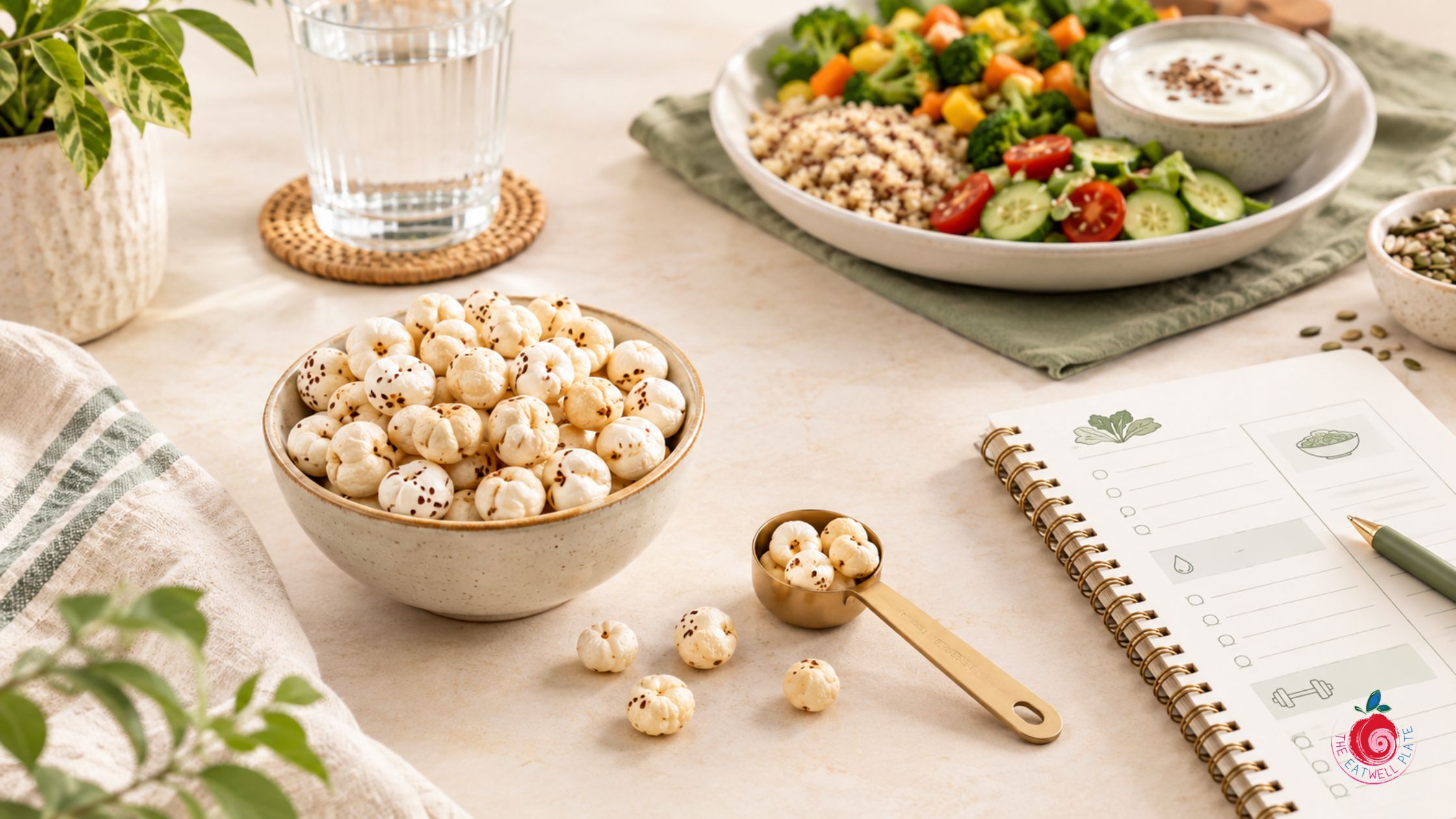Roasted makhana as part of a balanced weight loss diet